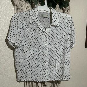 Urban Outfitters Black and White Star Blouse